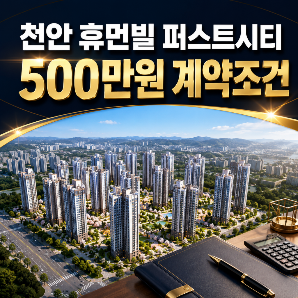 천안 휴먼빌 퍼스트시티 500만원 계약조건