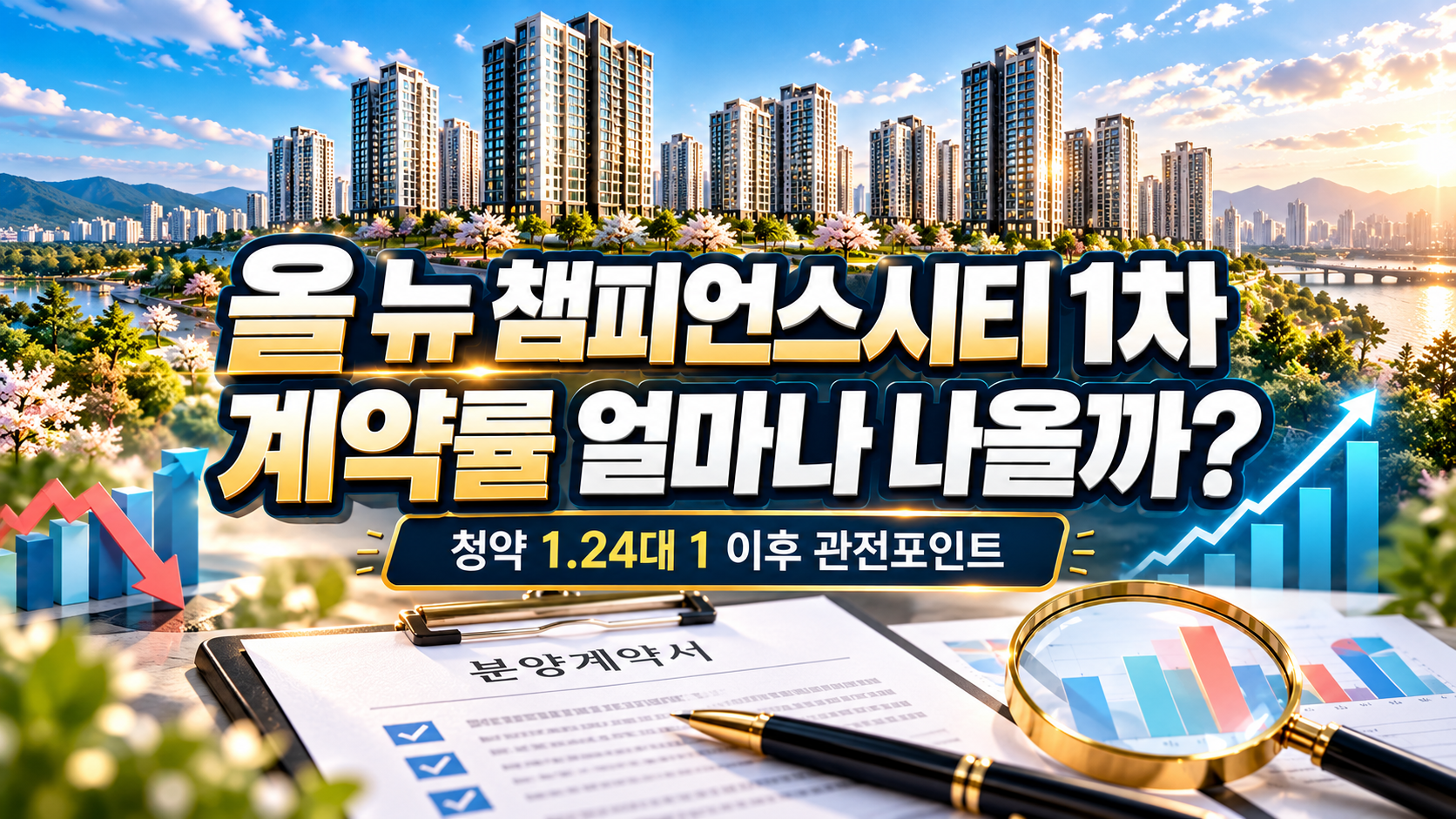 올 뉴 챔피언스시티 1차 청약 결과와 정당계약률 분석